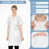 Jaleco branco, de manga longa, para estudantes, médicos, equipe médica masculina, enfermeiros, jaleco branco de inverno