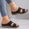 Chinelos versáteis e duráveis 2026 verão estilo francês vazados respiráveis sapatos femininos leves sola grossa antiderrapante sandálias chinelo casuais