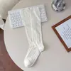Meias Finas Longas Brancas Estilo Ballet JK Emagrecedoras para Mulheres, Estilo Japonês Primavera e Verão Malha Furada Respirável Finas para Panturrilha