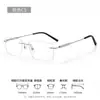Gafas de montura al aire de titanio puro para negocios 10 g de montura de gafas ultraligera z6151 gafas graduadas minimalistas para hombre con un toque de alta gama