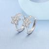 Pendientes coreanos de circonita con hebilla para orejas pequeñas, elegantes y modernos, para mujer, con personalidad, redondos, sencillos y combinables.