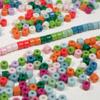 Cuentas Sueltas Acrílicas Cilíndricas de Color Sólido de 6 mm Material para Cadena de Teléfono Móvil Pulsera Accesorios de Joyería
