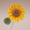 Fornecimento Transfronteiriço de Flores de Fio de Girassol Dupla Camada Tecidas à Mão, Enfeites para Presente do Dia dos Professores, Flores Artificiais