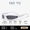Gafas de Sol Y2K Estilo Futuro Transfronterizas Montura Estrecha Moda Protección Solar para Hombres y Mujeres Personalidad Anti-UV Gafas de Sol Chica Picante del Milenio