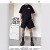 Pantalones Cortos Casuales de Color Sólido de Marca de Moda Estilo Hong Kong para Hombre, Simples y Versátiles, Holgados Estilo Americano Oversize Hip-Hop Geniales de Cinco Puntos
