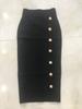 Amazon AliExpress Venta Caliente Falda Vendaje Midi Hilera Sencilla Hebilla Metálica Moda Elegante Combinable Falda de Cadera