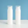 Frasco de Loção a Vácuo Branco 50ml Material PP Sem Tubo, Tipo Pressão Portátil para Viagem Amostra Frasco Dispensador de Produto de Skincare