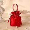 Bolsa de doces para casamento com Gipsofila, cetim de alta qualidade com diamantes, bolsa de embalagem brilhante para doces de casamento, caixa de doces de casamento, bolsa de tecido para casamento