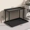 Organizador de tazas de oficina, estante de tazas de té de doble capa, estante de almacenamiento de tazas de café, portavasos de agua de escritorio para el hogar