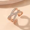Anillo de circonita de cobre con incrustaciones de comercio electrónico transfronterizo de Amazon de estación independiente, anillo de moda europeo y americano al por mayor