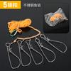 Luya Peixe Vivo Fivela Lock Fish Set portátil aço inoxidável Fish Lock Buckle Fish Lock Fish Rope 5 Buckle Acessórios de pesca