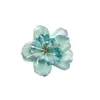 Flor de Narciso de Cinco Puntas Simulada Cabezal DIY Cabezal de Flor de Rosa de Colores Pasador Paquete de Materiales de Flores Accesorios Decoración de Sombrero de Paja Hanfu