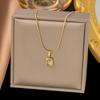 Collar de piedras preciosas de colores con diseño de joyería transfronteriza europea y americana, moderno collar de hip hop chapado en oro de 18 quilates para mujer, cadena de clavícula