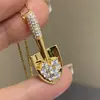 "Pala Dorada" Diario Punto de Oro Taladro Pala Collar para Mujer Retro Vintage Alta Calidad Más Fácil de Combinar Cadena para Clavícula