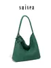 Bolsa tejida de terciopelo popular transfronteriza con diseño de nicho, bolsa de hombro tipo tote de gran capacidad, bolsa de cubo de hombro de alta gama vintage