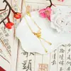 Nuevo Collar de Estilo Chino Antiguo Chapado en Oro con Borla de Encaje Hueco Retro Cadena para Clavícula de Mariposa, Joyería Moderna y Duradera