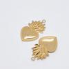 Novo produto pulseira colar clipe de orelha pequenos acessórios diy acessórios de cobre atacado cross-border curvo lula amor
