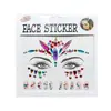 Festival de Música Europeo y Americano Transfronterizo Maquillaje Efectos Especiales Pegatinas de Pedrería para Ojos y Rostro Infantiles, Pegatinas para la Esquina del Ojo y las Cejas, Pegatinas de Performance