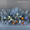 Arreglos Florales Artificiales Transfronterizos para Decoración de Bodas, Arreglos Florales para Pasarela de Bodas, Decoración de Banquetes, Filas Largas de Flores