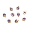 Colgante de Corazón con Circonitas Bañado en Oro de 18 Quilates Vintage con Pulsera y Collar de Cuentas de Circonitas de Colores Kit de Materiales DIY Hecho a Mano Joyería
