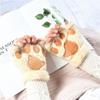 Guantes de Medio Dedo para Dama Estilo Coreano Estilo Japonés Accesorios de Actuación cosplay Lindo Garra de Gato Dedo Abierto Medio Dedo Guantes de Pareja