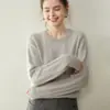 Bai Cai Rong Nuevo Suéter de Punto Trenzado Grueso de Cachemira para Mujer Cuello Redondo Otoño/Invierno Capa Interior Suave y Amigable con la Piel