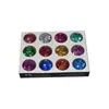 Lantejoulas a laser para unhas transfronteiriças, glitter misto, lantejoulas grandes, maquiagem DIY, maquiagem para os olhos, cristal hexagonal, material epóxi