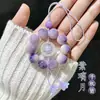 Corrente de Celular Bodhi com Estampa de Flores Roxas Mais Vendida para Mulheres, Acessório de Flor de Lírio-do-Vale, Cordão Anti-Perda, Chaveiro com Pen Drive USB, Pingente para Bolsa de Estudante