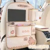 Bolsa de Almacenamiento para Asiento de Coche Dibujos Animados Almohadilla Anti-Patadas Qinqin Delfín Accesorios para Coche Bolsa de Almacenamiento Multifuncional Anti-Suciedad