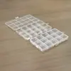 Caja de plástico transparente con 15 compartimentos, caja de almacenamiento, caja de embalaje de plástico transparente para piezas, tornillos, arte de uñas y clasificación de cuentas