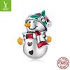 Yinziyun Original Mais Vendido Natal Prata S925 Contas Soltas Árvore de Natal Presente Boneco de Neve Acessórios de Contas DIY