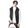 Nueva colección de invierno: Chaleco de plumón con capucha versátil para hombre, con 90% de plumón de pato blanco, un corte casual y holgado, y que proporciona calidez