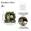 Cabana de Conto de Fadas da Floresta Porta Pequena Gato Panda Rato Pátio Externo Decoração de Árvore Varanda Paisagem em Miniatura Cenário