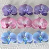 Cabezas de flores artificiales de orquídea mariposa, materiales para flores de pared, materiales para pasadores y accesorios para el cabello hechos a mano para DIY, piezas de flores y accesorios de pétalos para decoración de bodas
