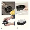 Molde de hielo con forma de calavera de silicona para cubitos de hielo, película para hacer hielo de grado alimenticio, caja de hielo para bar de whisky, venta al por mayor