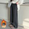 Calça Casual de Outono para Meninas 2026 Novo Estilo de Moda para Crianças Maiores, Calça Reta Grossa com Forro de Lã de Inverno