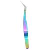 Pinzas para Pestañas, Pinzas de Pluma Doradas de Alta Precisión, Pestañas Postizas Injertadas, Pinzas Rectas Delfín, Herramientas de Maquillaje de Belleza, Clips de Belleza