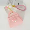 Colgante Creativo de Macarrón Regalo Cuerda Trenzada a Mano Bolsa para Llaves Dibujo Animado Sanrio Color Caramelo Billetera Pequeña al por Mayor