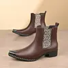 651007 Novas Botas Chelsea Masculinas, Botas de Couro Patchwork Modernas, Sapatos Masculinos Casuais de Bico Fino para Negócios