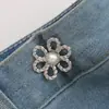 Botón Ajustador de Cintura para Jeans, Botón Fijo de Cintura Ajustable, Botón Metálico para Ajustar Pantalones Demasiado Grandes, Herramienta de Ajuste Sin Perforación