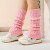 Polainas de Tricô a Cabo Transfronteiriças de Outono e Inverno Meias Slouch Térmicas Femininas Estilo Europeu e Americano Polainas de Tricô a Cabo Capas para Botas
