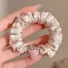 Goma para el pelo simple de satén estilo coreano para mujer, sujetador antideslizante para coleta alta, cuerda de pelo colorida, accesorio para el pelo elástico