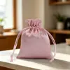 Bolsa de Satén de Cristal Brillante con Cordón Bolsa Personalizada Transfronteriza Más Vendida Accesorios para Joyería Bolsas de Empaque para Regalo de Cosméticos Bolsa de Almacenamiento con Cordón