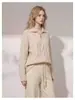 Otoño Invierno Transfronterizo Nuevo Estilo Media Cremallera Versátil Casual Tejido Estilo Perezoso Tejido de Punto Trenzado Manga Larga Suéter Pulóver para Mujer