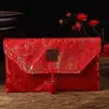 Envelopes Vermelhos para Casamentos, Exclusivos para Troca de Títulos Formais, Design Único em Tecido Novo, Bolsas de Envelope Vermelho de Alto Padrão com Design em Tecido