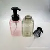 Botella Espumante Cuadrada de 400 ml, Botella de Gel Hidroalcohólico Espumante, Botella de Gel de Ducha para Niños, Almacenamiento de Botella Espumante Cuadrada