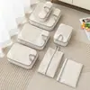 Bolsa de Almacenamiento para Ropa de Viaje Transfronterizo, Juego de Cinco Piezas Comprimido en Forma de Diamante, Bolsa de Equipaje para Maquillaje y Artículos de Tocador, Clasificación Multifuncional