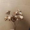 Flor de Campanilla de Plata Hecha a Mano Flor Seca Adornos Estilo Ins Decoración Artística Pequeña Fresca Flor de Ciruelo Pequeña Campana de Viento Flor de Ciruelo Decoración del Hogar