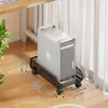 Suporte para Gabinete de Computador para Uso Doméstico, Rack de Armazenamento sob a Mesa com Rodas, Suporte de Base Móvel Multicamadas