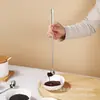 Cuchara de Acero Inoxidable Extra Larga con Mango de Calabaza Espesorado para Mesa, Cuchara Mezcladora, Cuchara para Salsa, Cuchara Medidora de Aceite con Mango Largo, Cuchara para Condimentos del Hogar